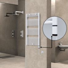 Haiti Elektrikli 600 Watt 600x1200 cm Düz Beyaz Oned On Off Termostatlı Sağ Havlupan