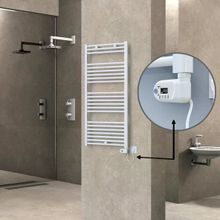Haiti Elektrikli 600 Watt 600x1200 cm Düz Beyaz Thesis Termostatlı Havlupan