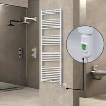 Haiti Elektrikli 900 Watt 600x1800 cm Düz Beyaz On Off Düğmeli Havlupan