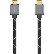 Hama HM.205239 Ultra High Speed 8K 2 mt Siyah Gri Hdmi Kablo