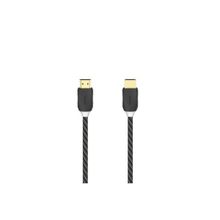 Hama HM.205444 HS Ethernet Altın Uç Örgü 1.5 mt Siyah Hdmi Kablo