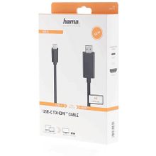 Hama USB-C Plug HDMI Plug Ultra-HD Görüntü Kablosu
