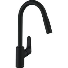 Hansgrohe 31815670 Focus M41 Mat Siyah Spiralli Eviye Bataryası
