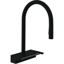 Hansgrohe Aquno Select M81 Tek Kollu Satin Siyah Krom Eviye Bataryası