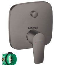 Hansgrohe Talis E Mat Siyah Krom Ankastre Banyo Bataryası