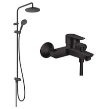 Hansgrohe Vernis Blend 200 1 Jet Reno Mat Siyah Duş Kolonu Seti