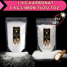 Hanzade Bitkisel 1 kg Toz Limon Tuzu + 1 kg Karbonat