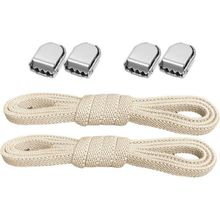 Hapshoe Akıllı Kilitli Ayarlanabilir 1 Çift Bej 6 mm Lastik Pratik Bağcık