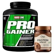 Hardline Nutrition 3000 gr Progainer + 350 gr Clean Protein Spread Çikolata