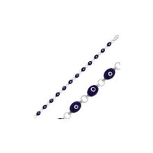 Harem Altın BR0460553 Oval Nazar Gümüş Kadın Bileklik
