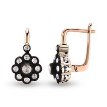 Harem Altın EK13 0.39 ct Elmas Zümrüt Pırlanta Küpe