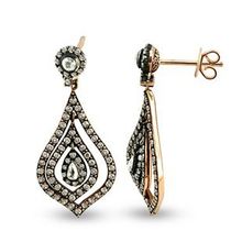 Harem Altın EK18 1.46 ct Elmas Zümrüt Pırlanta Küpe