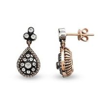 Harem Altın EK19 0.54 ct Elmas Zümrüt Pırlanta Küpe