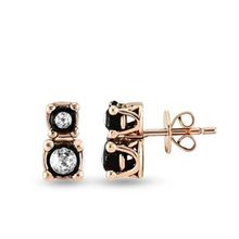 Harem Altın EK26 0.15 ct Elmas Zümrüt Pırlanta Küpe