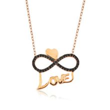 Harem Altın Gümüş Kalpli Sonsuzluk Love Kadın Kolye