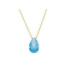 Harem Altın KLY107 14 Ayar Altın Quartz Mavi Taşlı Kolye
