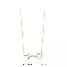 Harem Altın KLY1846 14 Ayar Altın Kalp ve Ritmi Kolye