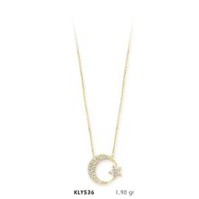 Harem Altın KLY536 14 Ayar Ay Yıldız Altın Kolye