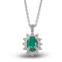 Harem Altın RTKL23 0.64 Ct Pırlanta Zümrüt Altın Kolye