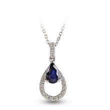 Harem Altın RTKL28 0.54 Ct Pırlanta Safir Altın Kolye