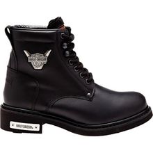 Harley Davidson Gibson 025M100109-B14-44 Siyah Yağlı Deri Erkek Bot