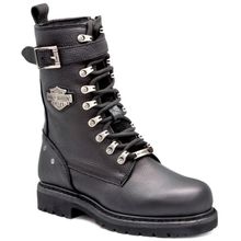 Harley Davidson Gladis G0385 Siyah Deri Kadın Bot