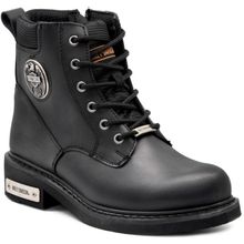 Harley Davidson Jim 025G100128-B14-44 Siyah Deri Kadın Bot