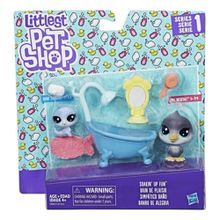 Hasbro Littlest Pet Shop Miniş Mini Oyun Seti Banyo Eğlencesi Aksiyon Figürleri