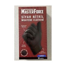 Haspet Masterforce Nitril Pudrasız Ekstra Large 50 Adet Kalın Siyah Eldiven