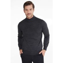 Hatemoğlu 3400ETC21A01 Antrasit Regular Fit Yarım Balıkçı Triko Erkek Kazak