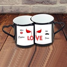 Hayaller Dükkanı Love Sevgililer Günü lik Ikili Kalp Kulplu Siyah Sihirli Kupa
