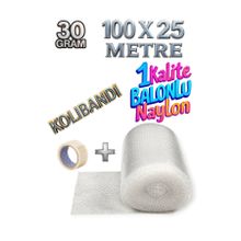 Hbnc 100 cm x 25 m 30 gr Balonlu Naylon Eşya Sarma Koruma Naylonu Patpat Ambalaj