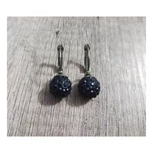 Hdmarketim Şambala Model Swarovski Taşlı Siyah Sallantılı Küpe