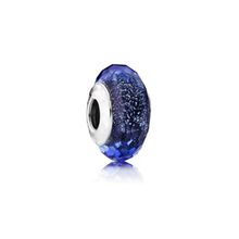 Hector Co Jewellery Işık Yayan Mavi Murano Cam Charm