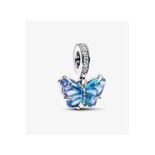 Hector&Co. Jewellery Mavi Murano Cam Kelebek Sallantılı Charm