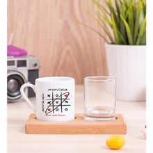 Hediye Dükkanı Aşk Her Zaman Kazanır Ahşap Sunumlu Türk Kahvesi Fincanı