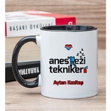Hediye Dükkanı Kişiye Özel Anestezi Teknikeri Siyah Kupa Bardak