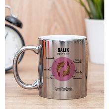 Hediye Dükkanı Kişiye Özel Balık Burcuna Hediye Silver Kupa Bardak