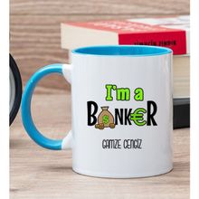 Hediye Dükkanı Kişiye Özel Bankacı Mavi Kupa