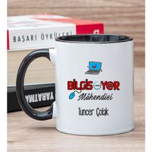 Hediye Dükkanı Kişiye Özel Bilgisayar Mühendisi Siyah Kupa Bardak