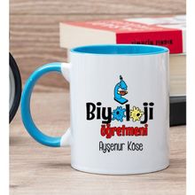 Hediye Dükkanı Kişiye Özel Biyoloji Öğretmeni Mavi Kupa