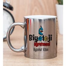 Hediye Dükkanı Kişiye Özel Biyoloji Öğretmeni Silver Kupa Bardak