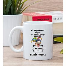 Hediye Dükkanı Kişiye Özel Biz Akıllanmayız Tasarım Esprili Beyaz Kupa Bardak