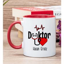 Hediye Dükkanı Kişiye Özel Doktor Kırmızı Kupa