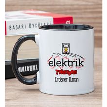 Hediye Dükkanı Kişiye Özel Elektrik Teknisyeni Siyah Kupa Bardak