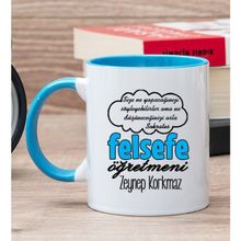 Hediye Dükkanı Kişiye Özel Felsefe Öğretmeni Mavi Kupa