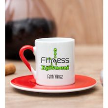 Hediye Dükkanı Kişiye Özel Fitness Eğitmeni Kırmızı Türk Kahvesi Fincanı