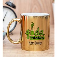 Hediye Dükkanı Kişiye Özel Gıda Teknikeri Gold Kupa Bardak