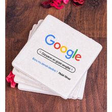 Hediye Dükkanı Kişiye Özel Google Tasarım Esprili Taş Bardak Altlığı