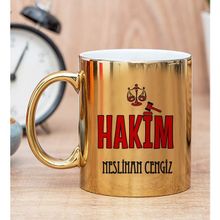Hediye Dükkanı Kişiye Özel Hakim Gold Kupa Bardak